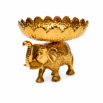 Classic Gajraj Metal Elephant Bowl