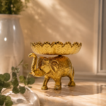 Classic Gajraj Metal Elephant Bowl