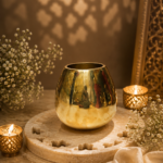 Classic Guldasta Metal Vase 7in