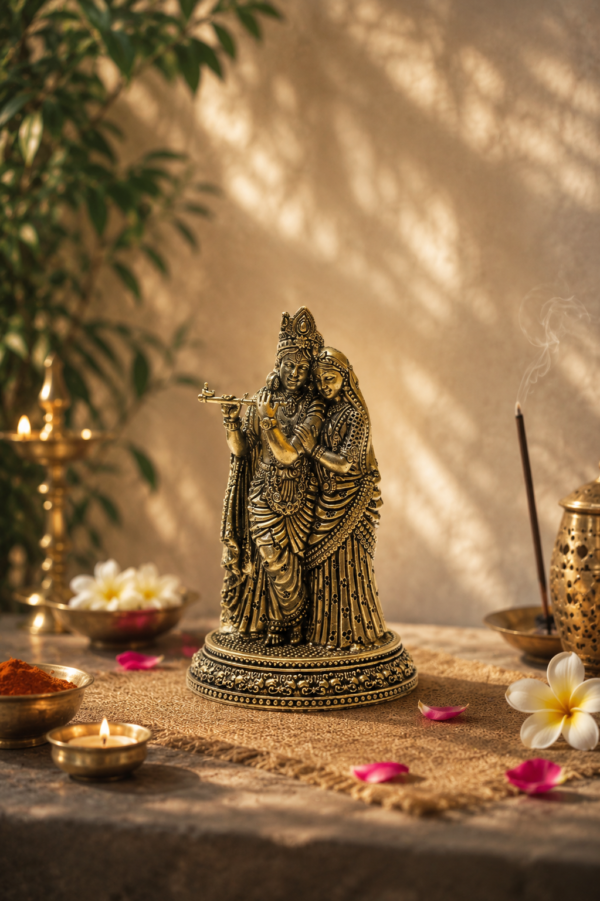 Classic Jugal Brass Radha Krishna