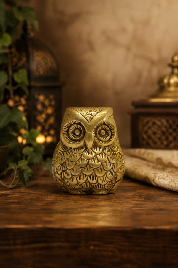 Classic Medha Brass Owl