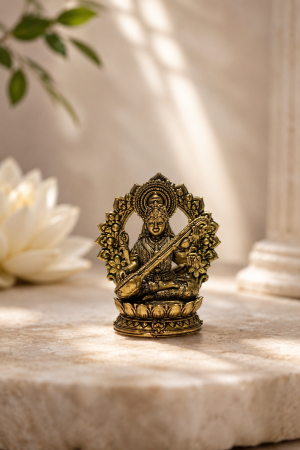 Classic Vidya Brass Saraswati