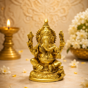 Classic Vighnaharta Brass Ganesh II
