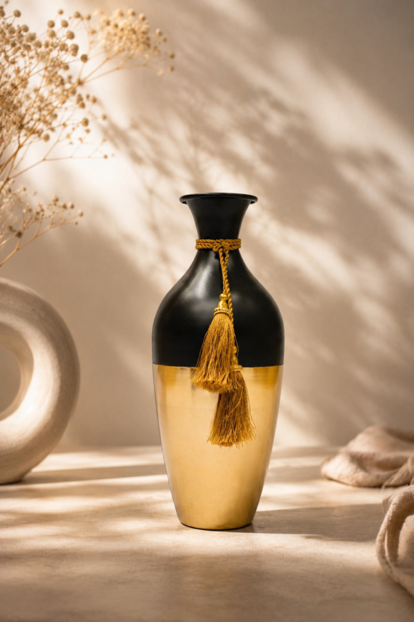 Grand Guldasta Metal Vase 13in