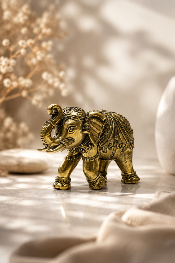 Mini Dhairya Brass Elephant