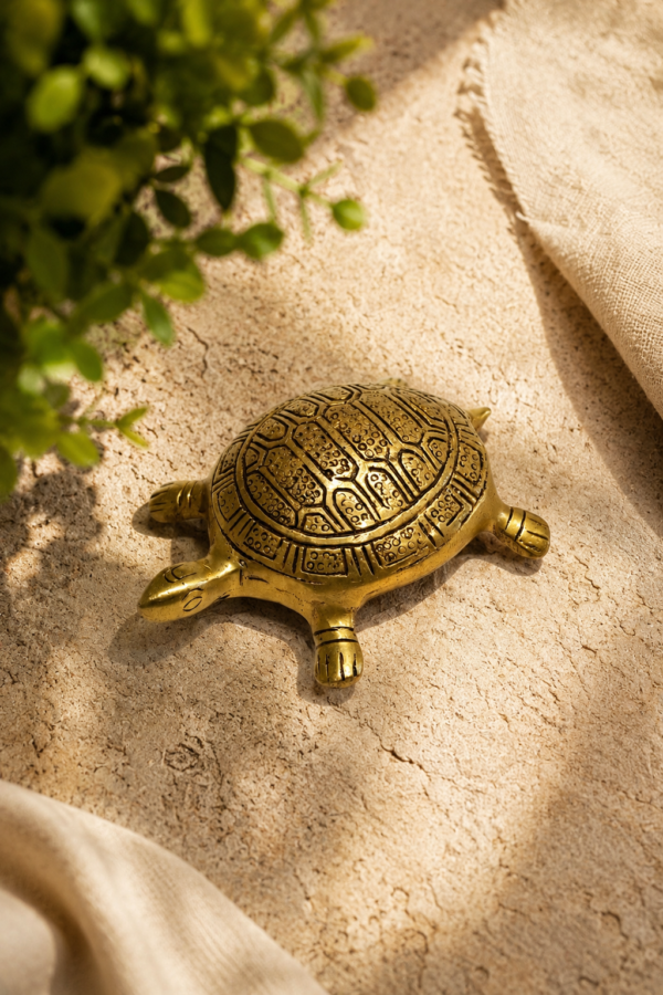 Mini Dhairya Brass Tortoise