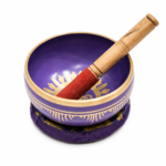 Mini Dhyan Brass Bowl Purple