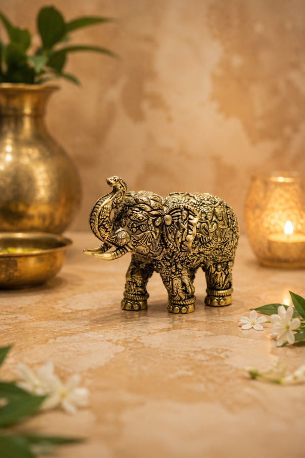 Mini Gajraj Brass Elephant II