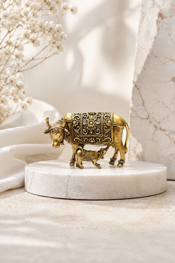Mini Pavitra Brass Kamdhenu