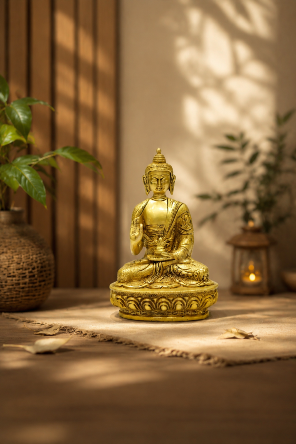 Mini Shanti Brass Buddha