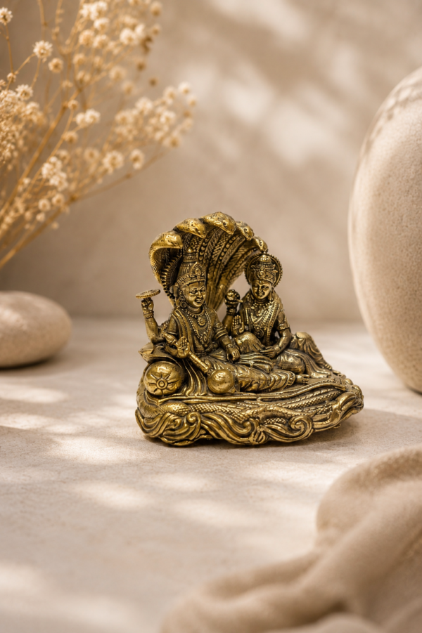Mini Shubh Brass Vishnu Laxmi