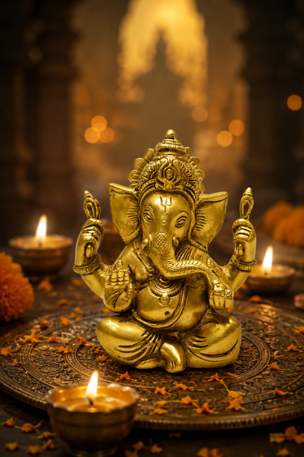 Mini Vinayaka Brass Ganesh